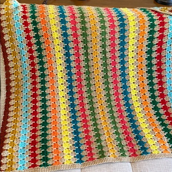 BOHO HANDMADE Lap/ Baby Quilt 40 X 40 - Picture 1 of 4